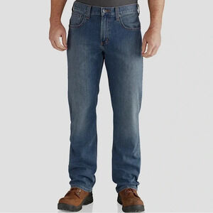 Carhartt straight leg men’s jeans Medium wash 5 pocket Size 36 X 32 Rugged